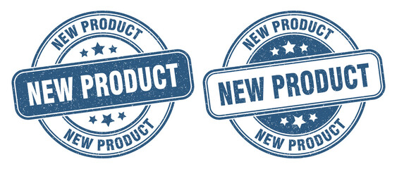 new product stamp. new product label. round grunge sign