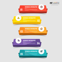 Infographics design template, Business concept with 4 steps.
