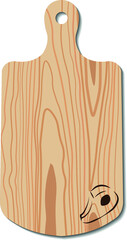 Vector wooden cutting board with meat image