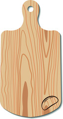 Vector wooden cutting board with bread image