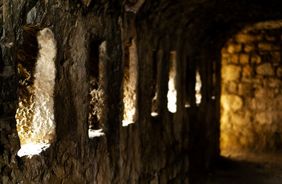Fortress Klis Split. Meereen Game of Thrones. tunnel of the castle