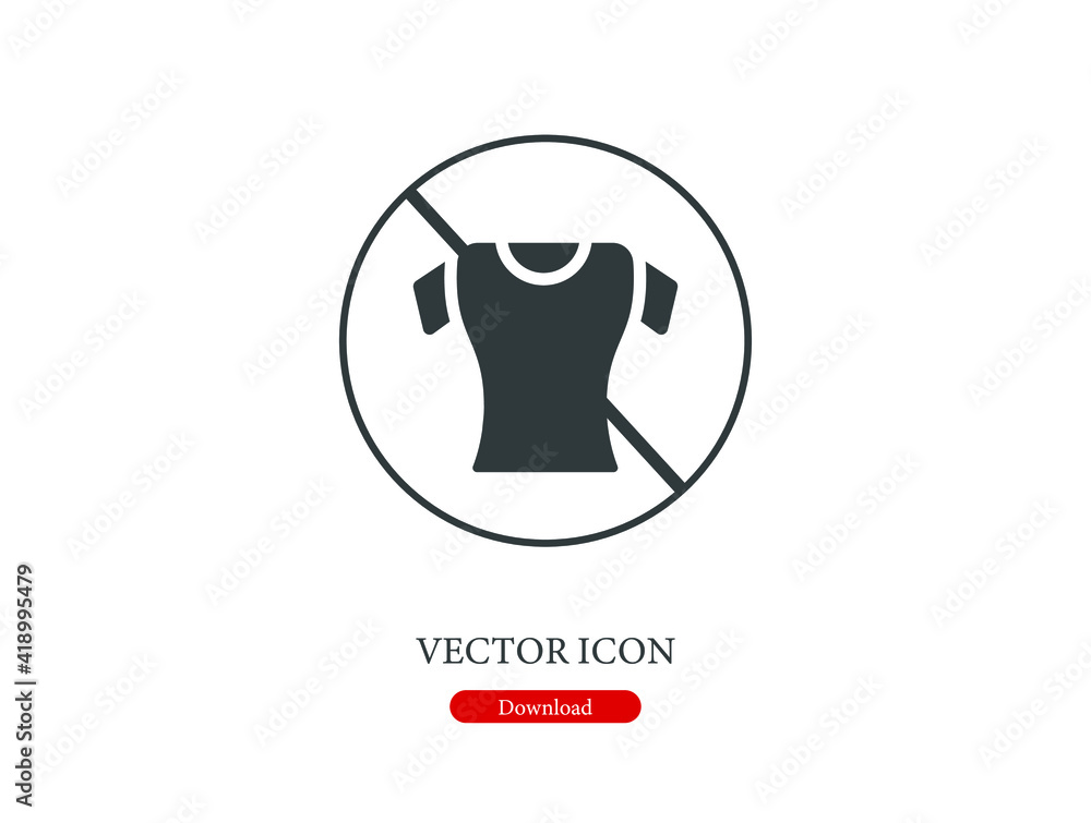 Poster no uniform vector icon. editable stroke. linear style sign for use on web design and mobile apps, lo