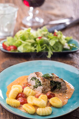 pork fillet with gnocchi