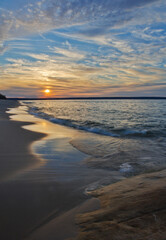 575-34 Lake Superior Shore at Sunset, Miners Beach PRNL