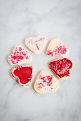 Obraz na płótnie Canvas Heart Shaped Sugar Cookies