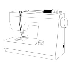 sewing machine isolated on white