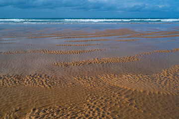 Berria beach, Marismas de Santoña, Victoria y Joyel Natural Park, Santoña, Cantabrian Sea, Cantabria, Spain, Europe