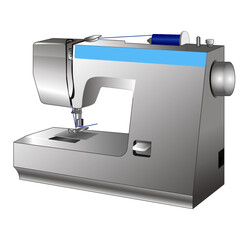 sewing machine isolated on white