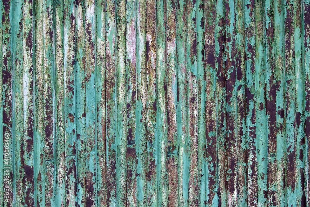 Sticker rust texture on metal wall