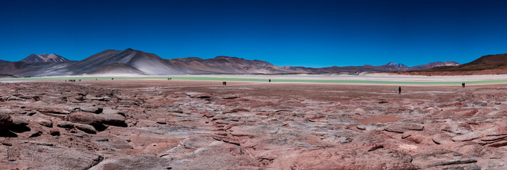  Red stones (Piedras Rojas), in Salar de Talar, near Aguas Calientes, in the Antofagasta region, on the northern limit of the Puna de Atacama, San Pedro de Atacama, Chile - 419003620