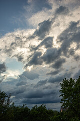 Obraz premium Rain clouds in the evening sky