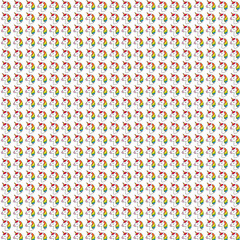 Modern pattern with ponies. Suitable as a texture for fabric illustration. Gold background.