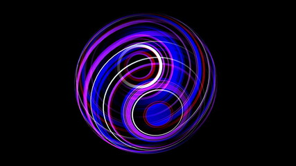 3D illustration of Colorful sphere