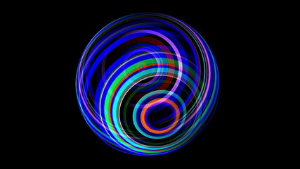 3D illustration of Colorful sphere