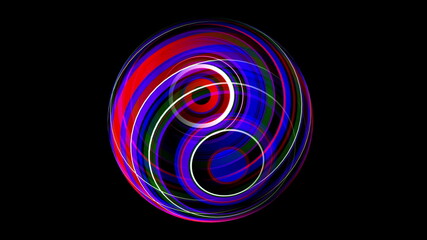 3D illustration of Colorful sphere