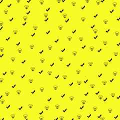 Pattern in yellow colors with geometric elements. Patterna suitable for posters, postcards, fabric or wrapping paper. 