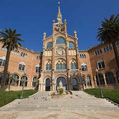 Fototapeta na wymiar Former Hospital of Sant Pau in Barcelona