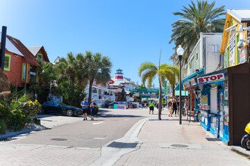 Johns pass in st pete beach in Tampa Florida Located on the waterfront at Johns Pass, stock photo...