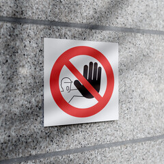 No access for unauthorized persons warning sign.