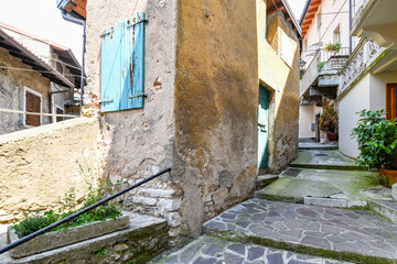 Fototapeta na wymiar Tremosine del Garda,the best village on Garda Lake in Italy, summer days on holidays.