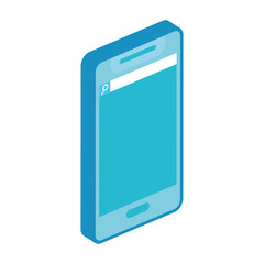 isometric smartphone with arrow icon