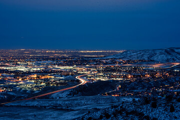Obraz premium view of the city of night