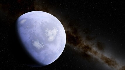 Obraz premium Planets and galaxy, science fiction wallpaper. Beauty of deep space. Billions of galaxy in the universe Cosmic art background 3d render