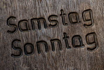 Samstag und Sonntag