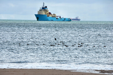 ships in the North Sea