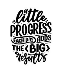 Hand drawn lettering quote in modern calligraphy style about business motivation. Inspiration slogan for print and poster design. Vector