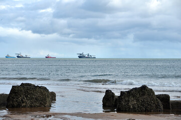 stones on the beach, North Sea