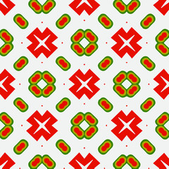 Seamless pattern with symmetric geometric ornament. 