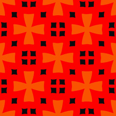  Seamless pattern with symmetric geometric ornament. 