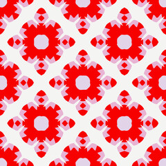  Seamless pattern with symmetric geometric ornament.
