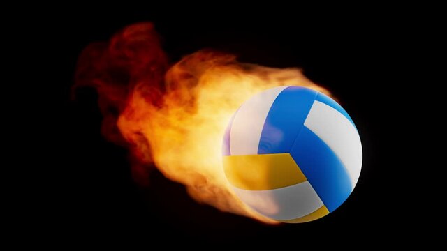 Burning volleyball ball loop