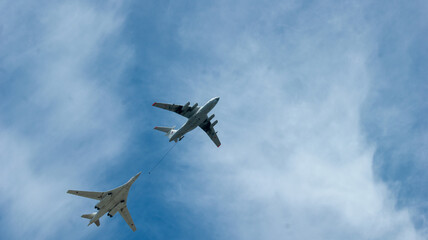 Airplanes in the sky
Refueling in the sky