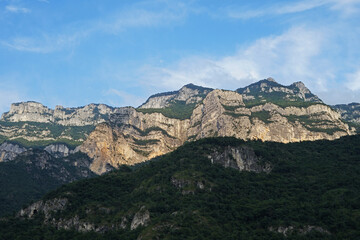 Fototapeta na wymiar Geologic massif of Apennines Mountains, Abruzzo, Italy