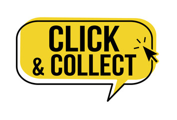 Click and collect speech bubble
