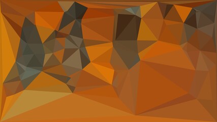 cubist triangular mosaic patterns in bright orange colour and golden yellow