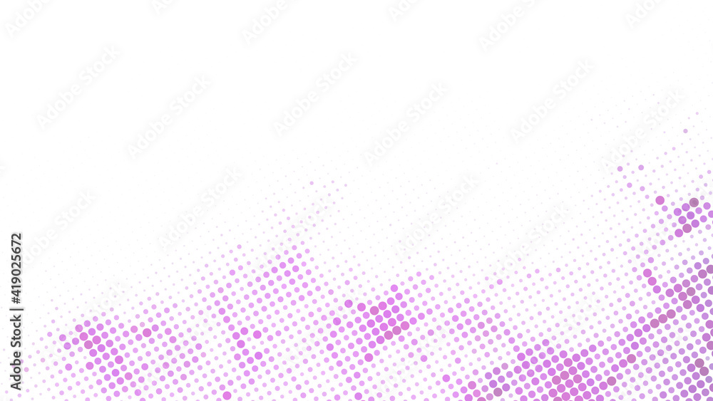 Poster light purple abstract dotted halftone background with copy space. halftone pattern, design template 