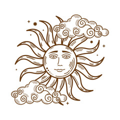 sun and clouds astrology symbol