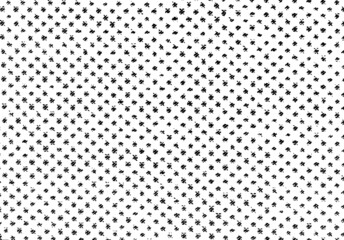 Rough, irregular texture composed of monochrome geometric elements. Overlay distressed grunge background. Abstract vector illustration. Isolated on white background. EPS10