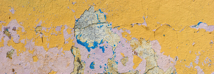 aged yellow wall surface. macro work