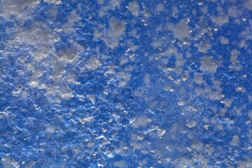 Ice texture with a blue background
