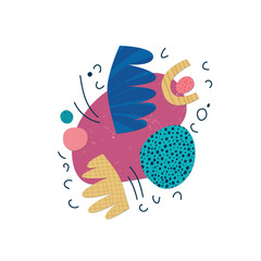 Abstract print. Collage paper style. Stylish composition for clothing and interior. Vector illustration.