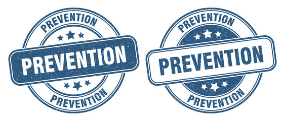 Obraz premium prevention stamp. prevention label. round grunge sign