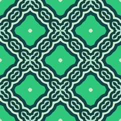 Seamless pattern with symmetric geometric ornament. 
