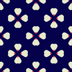 Seamless pattern with symmetric geometric ornament. 