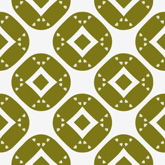 Seamless pattern with symmetric geometric ornament. 