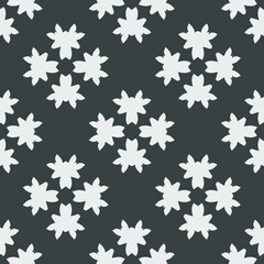 Seamless pattern with symmetric geometric ornament. 